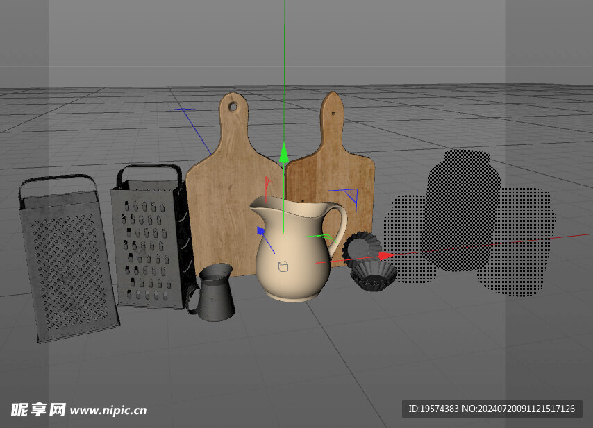 C4D模型 厨房工具