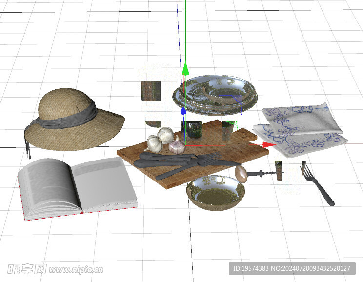 C4D模型 餐具