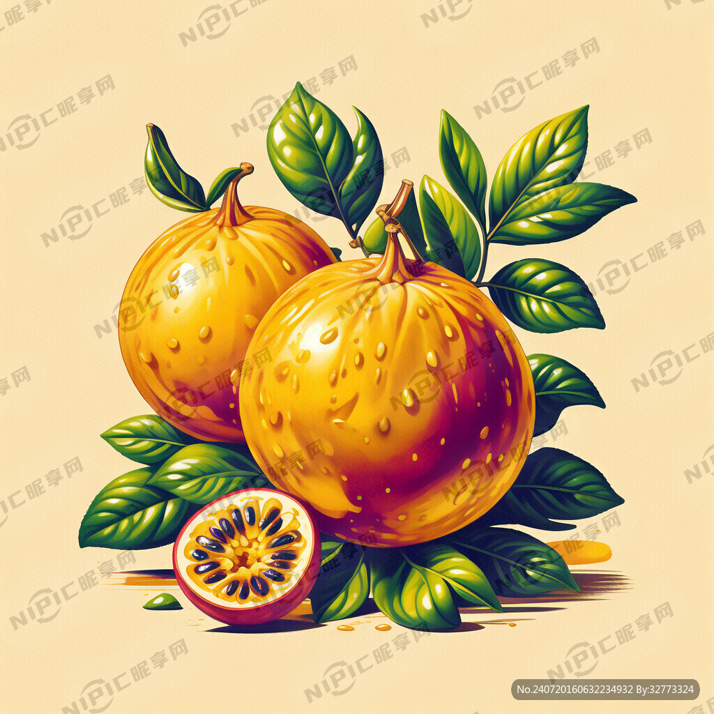 黄色  百香果