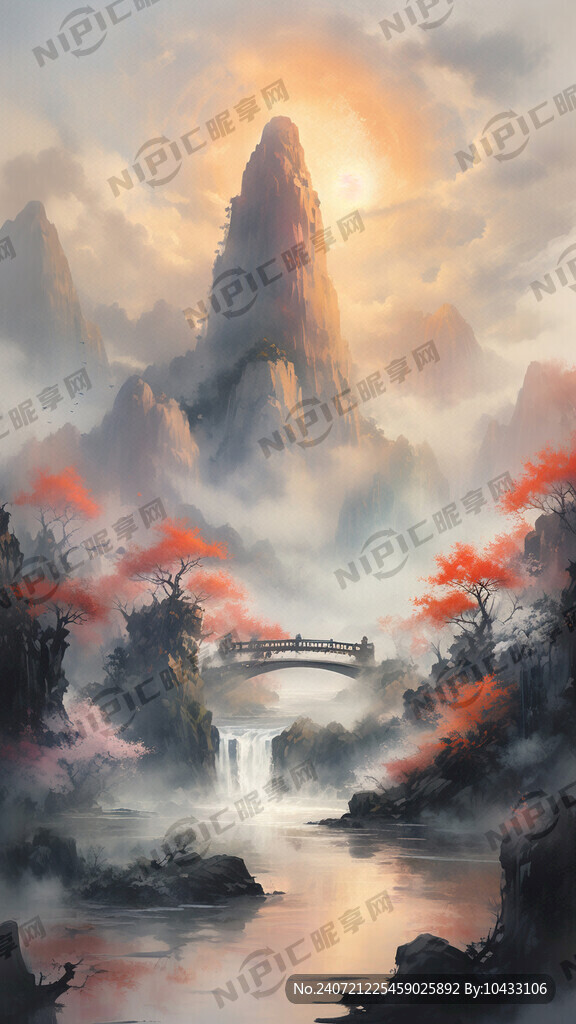 佛光万丈 中国风 仙境