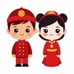 简约卡通婚礼人物