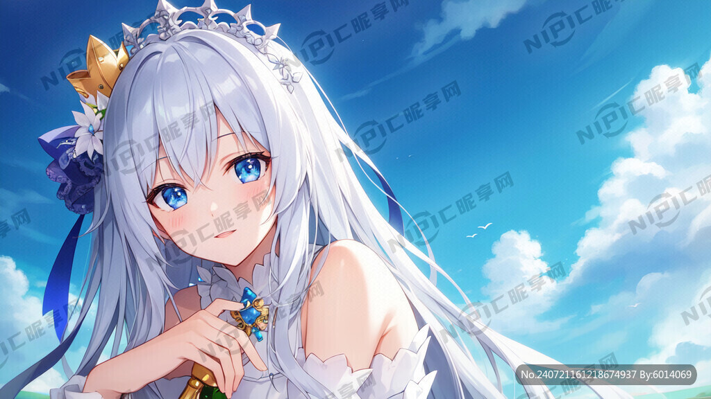 手拿梨的公主美女