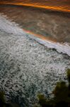 海边晚霞浪花