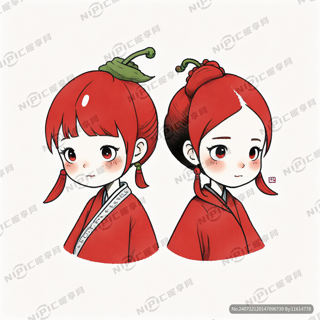 简笔画  两个女生头像 背靠背