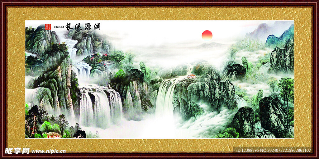 渊源流长山水国画