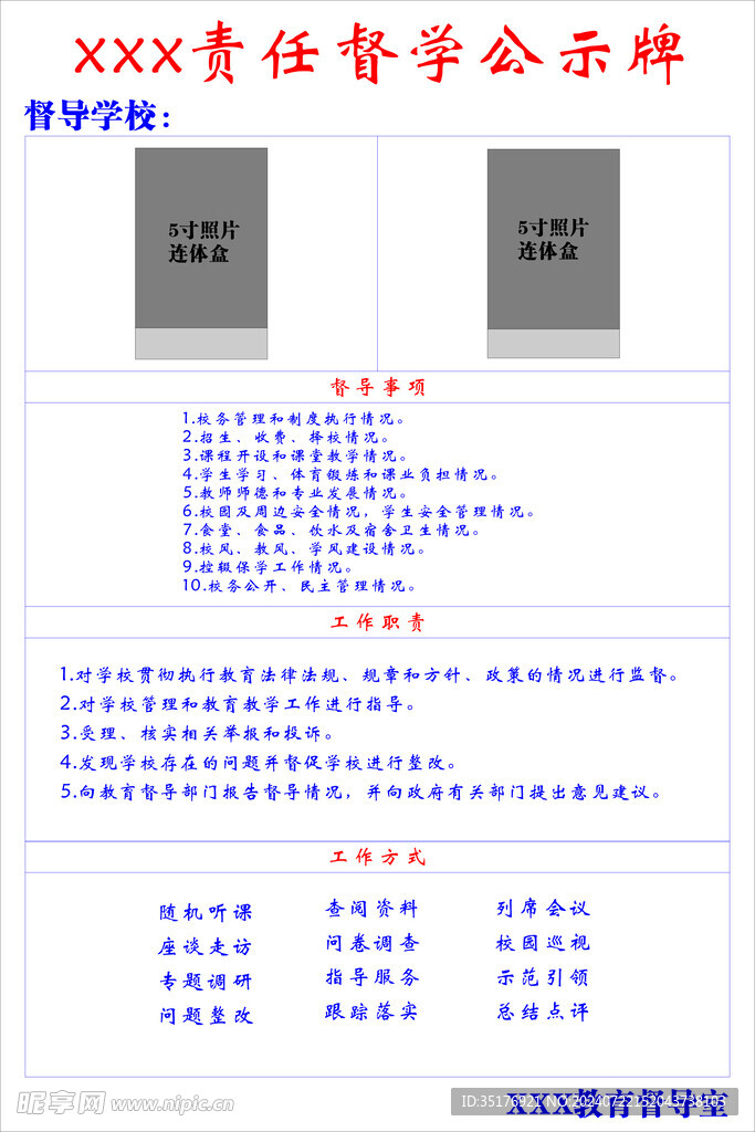 责任督学公示牌