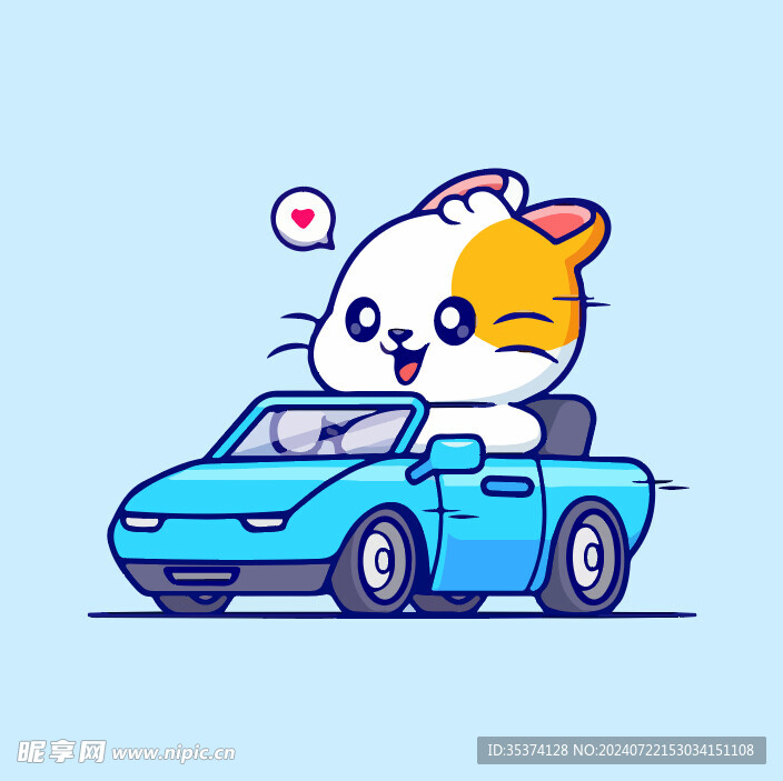 小猫开车
