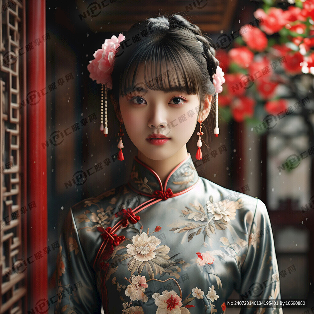 穿旗袍民国风女孩