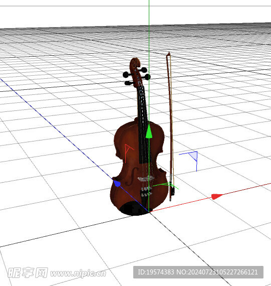 C4D模型 小提琴