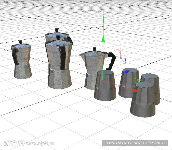 C4D模型 咖啡壶