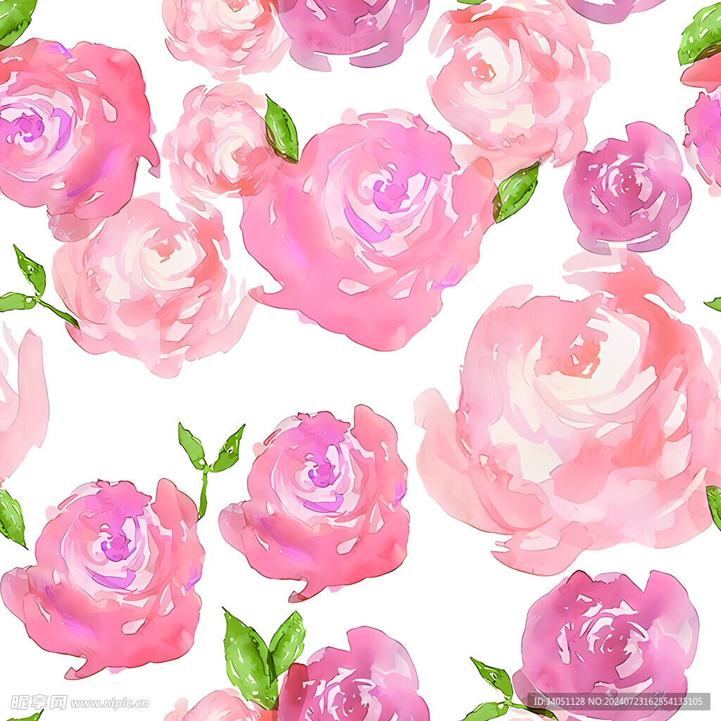 水彩花素材