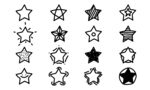 手绘卡通 星星 矢量