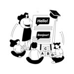 学习交流插画
