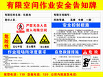 有限空间作业安全告知牌