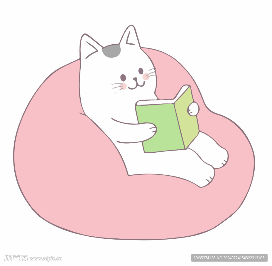 小猫看书