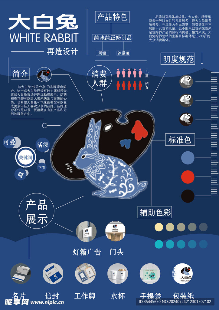 大白兔信息海报设计