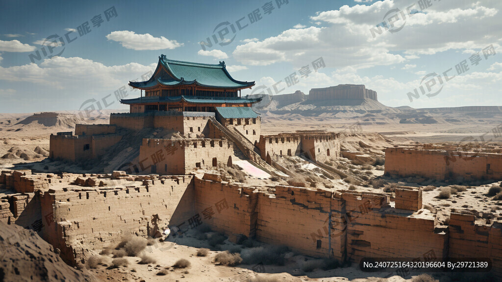 玉门关城池大景