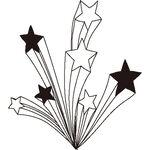星星飘舞散射散开五角星庆祝喜庆