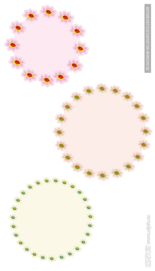 文字框文本框鲜花边框特卡通边框