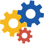矢量齿轮车轮形状图标icon 