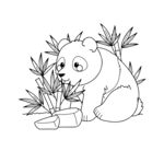 熊猫线稿