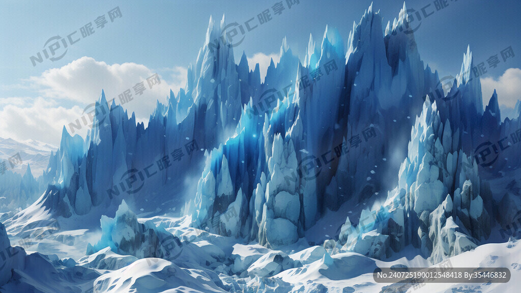 蓝色的雪山 一座比一座高