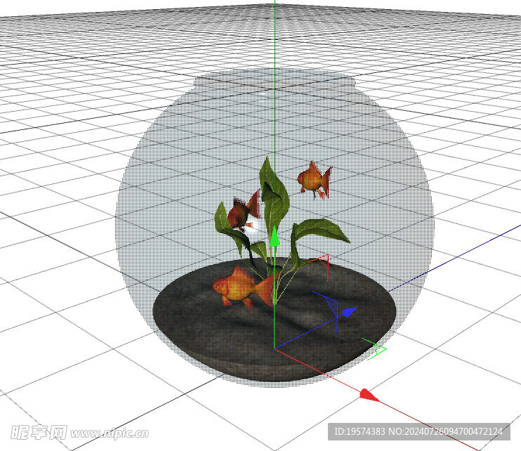 C4D模型 鱼缸