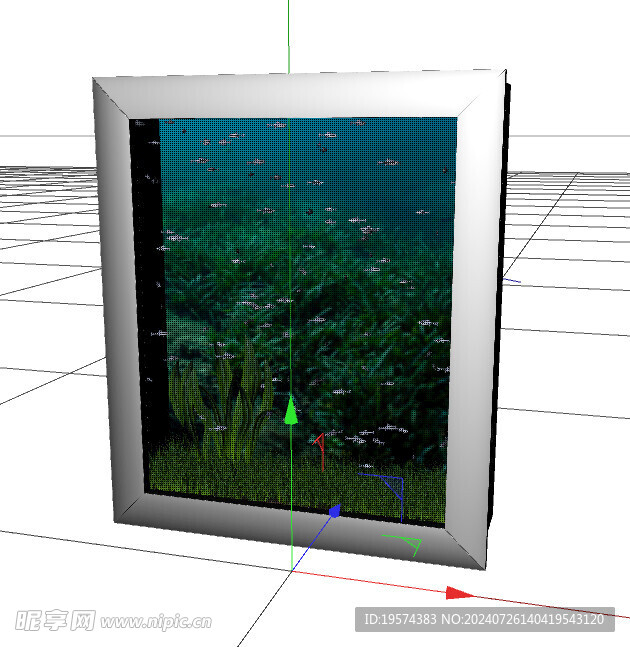 C4D模型 鱼缸