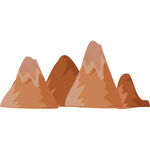 山峰高山山脉国风古风山水画元素