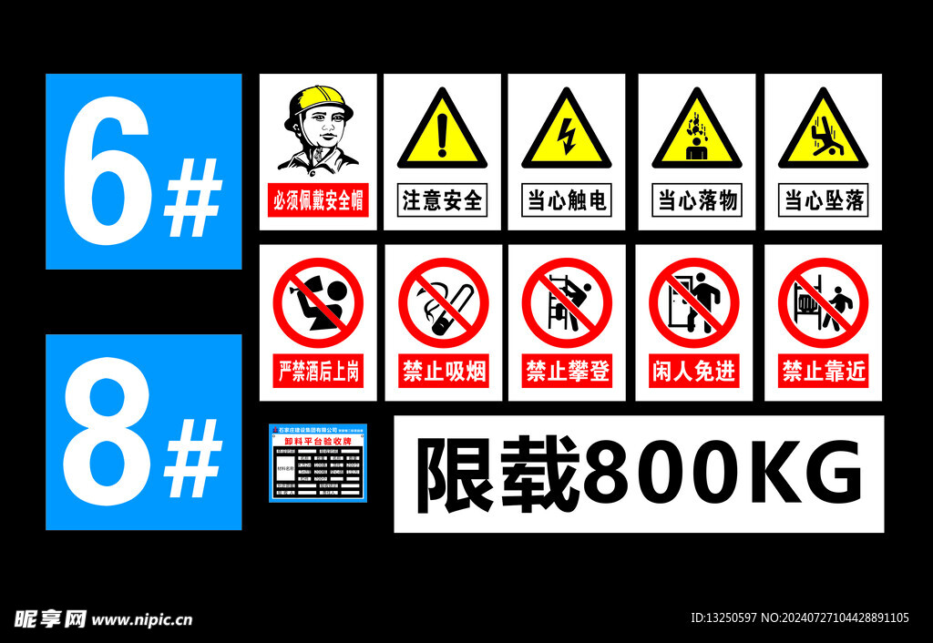 工地安全标识图片