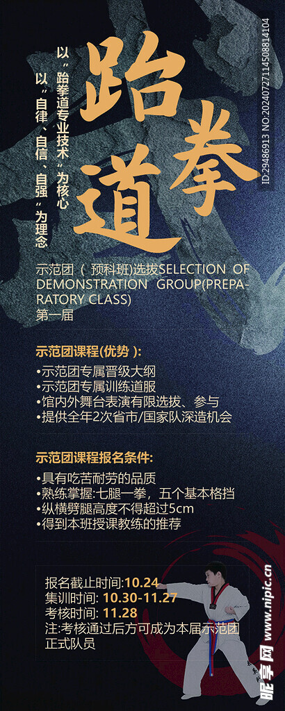 跆拳道易拉宝