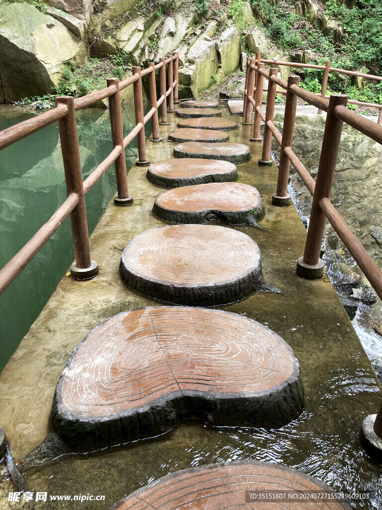 木桩小桥 风景