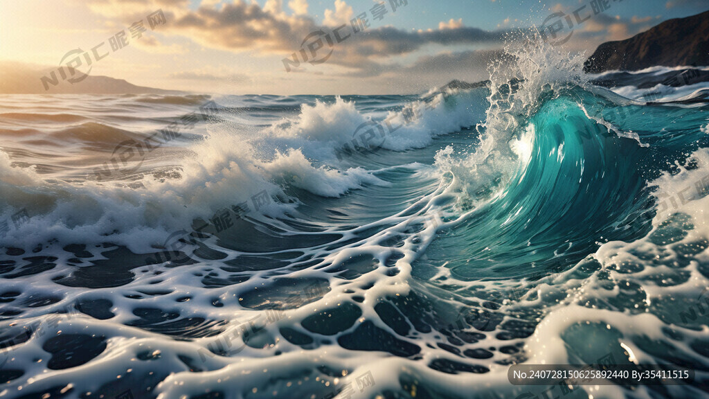 海浪 玻璃质感