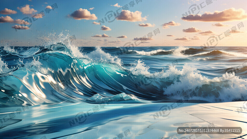 玻璃 海浪 天上不要有水 写实