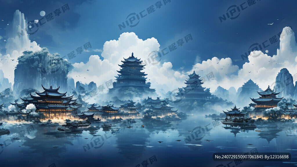 蓝色背景