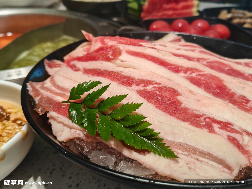 五花肉火锅食材