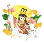 织女七夕情人节素材