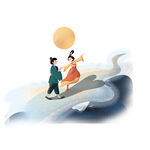 牛郎织女七夕情人节素材