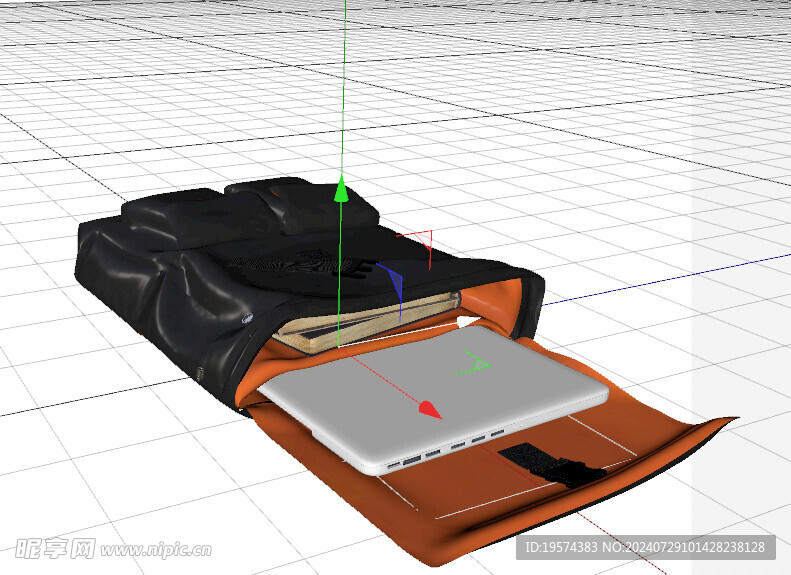 C4D模型 书包