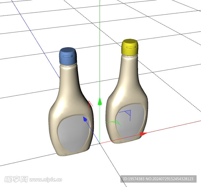 C4D模型 调料瓶