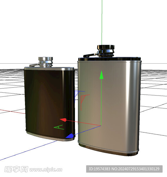 C4D模型 酒壶