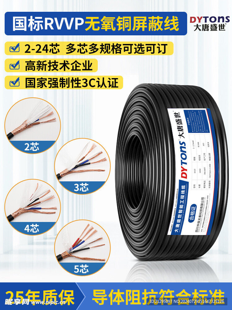 电缆电商海报详情页模板