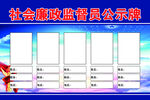 社会廉政监督员公示牌