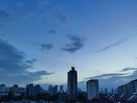 夏日天空城市鸟瞰