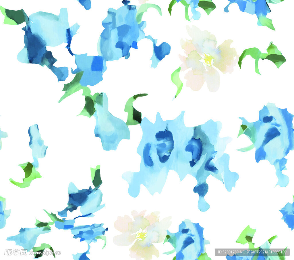水彩花