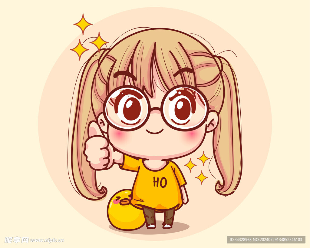 卡通小女孩