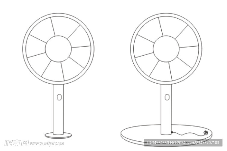 线条风扇