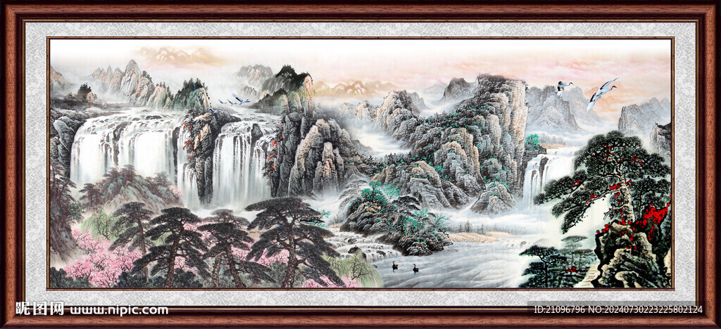 山水中堂画 