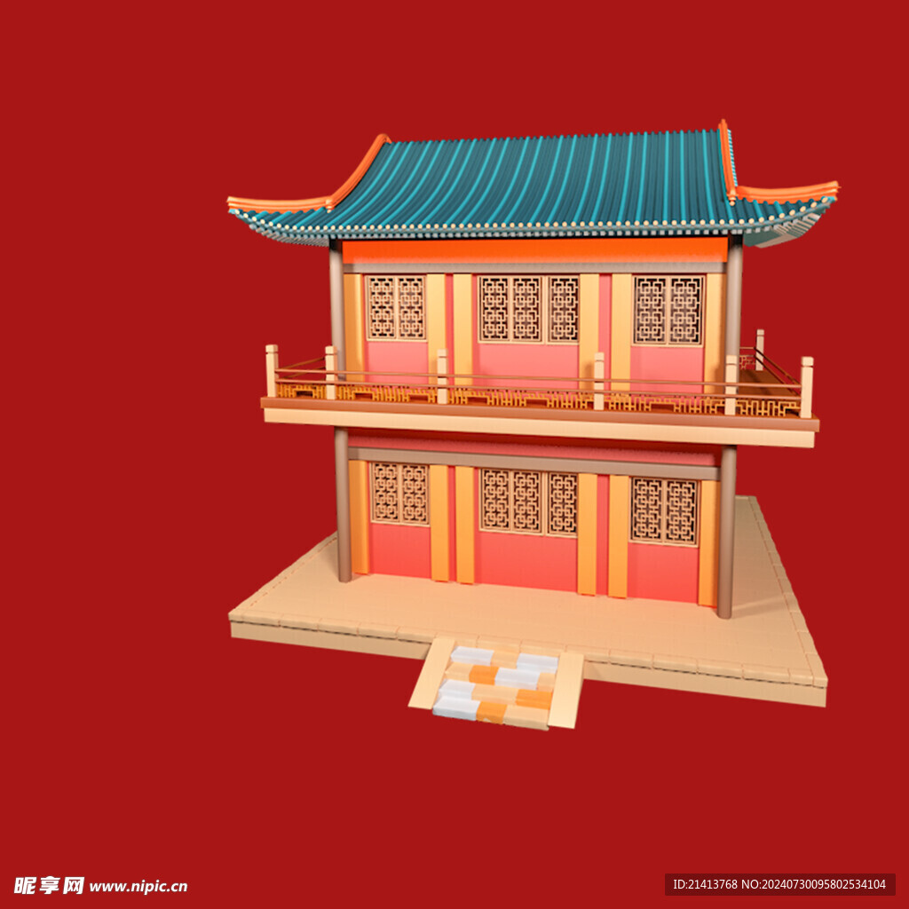 手绘古典建筑