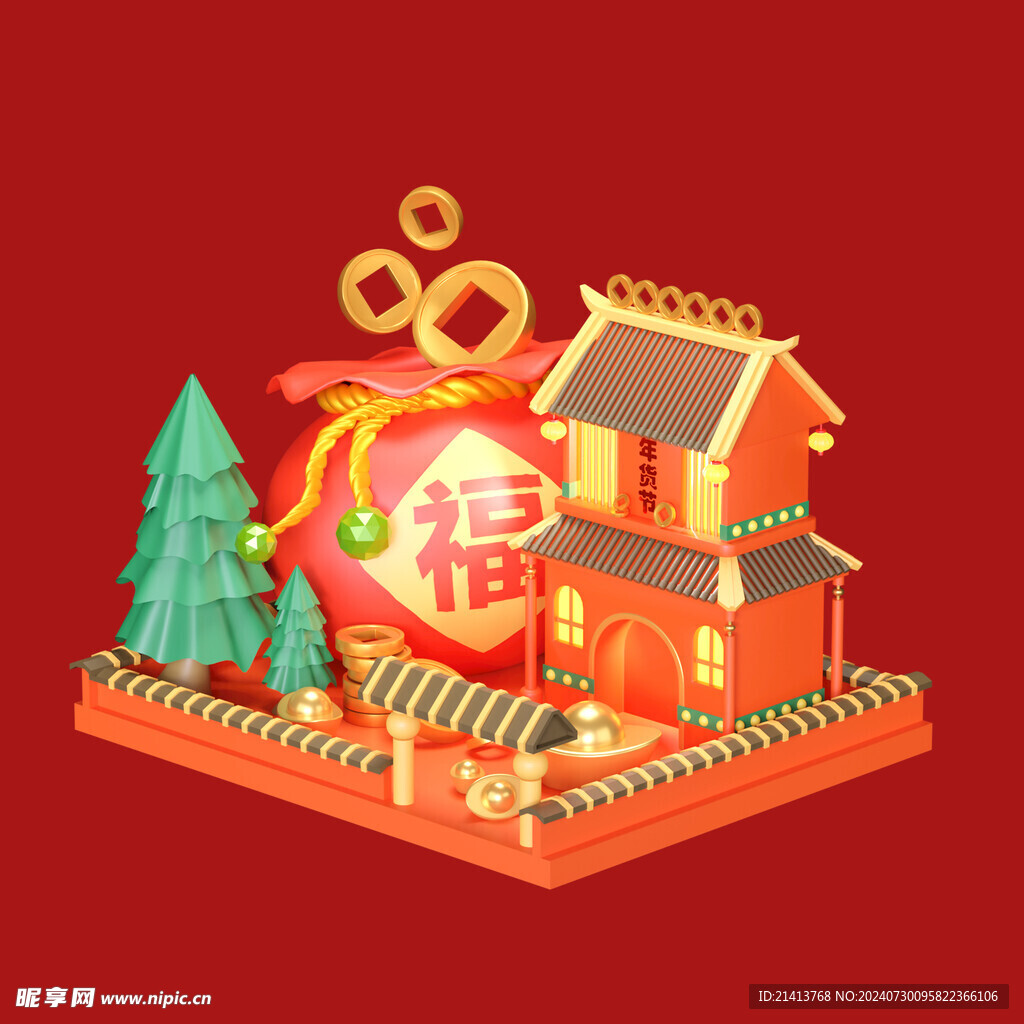 手绘古典建筑